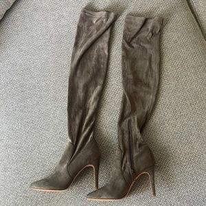 Suede Thigh high boots NEVER WORN
